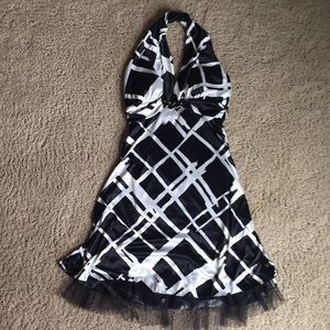 Satin like material Halter Dress